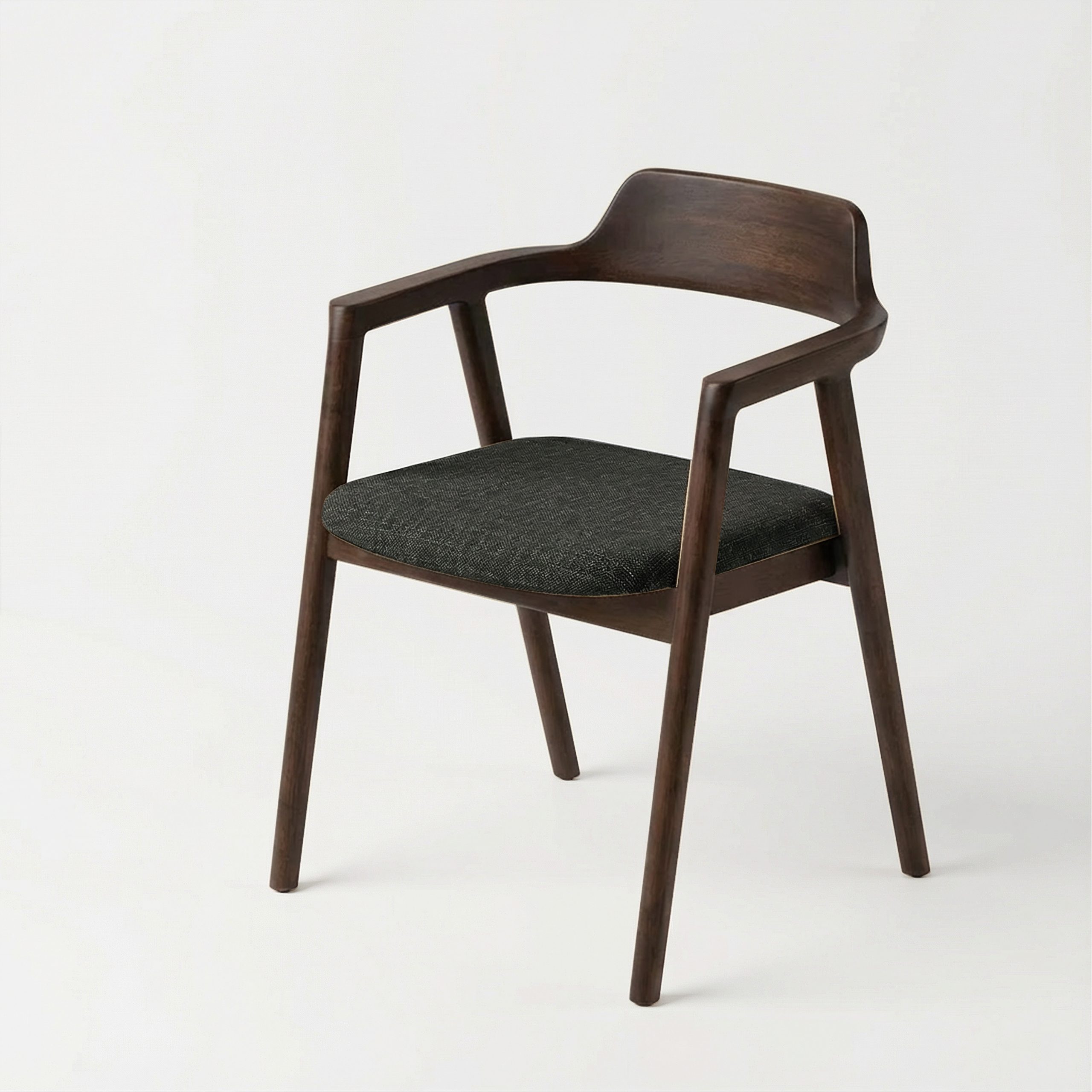 むに Arm chair ② Wood Chair Arm Chair Fabric 2nd | HiVE